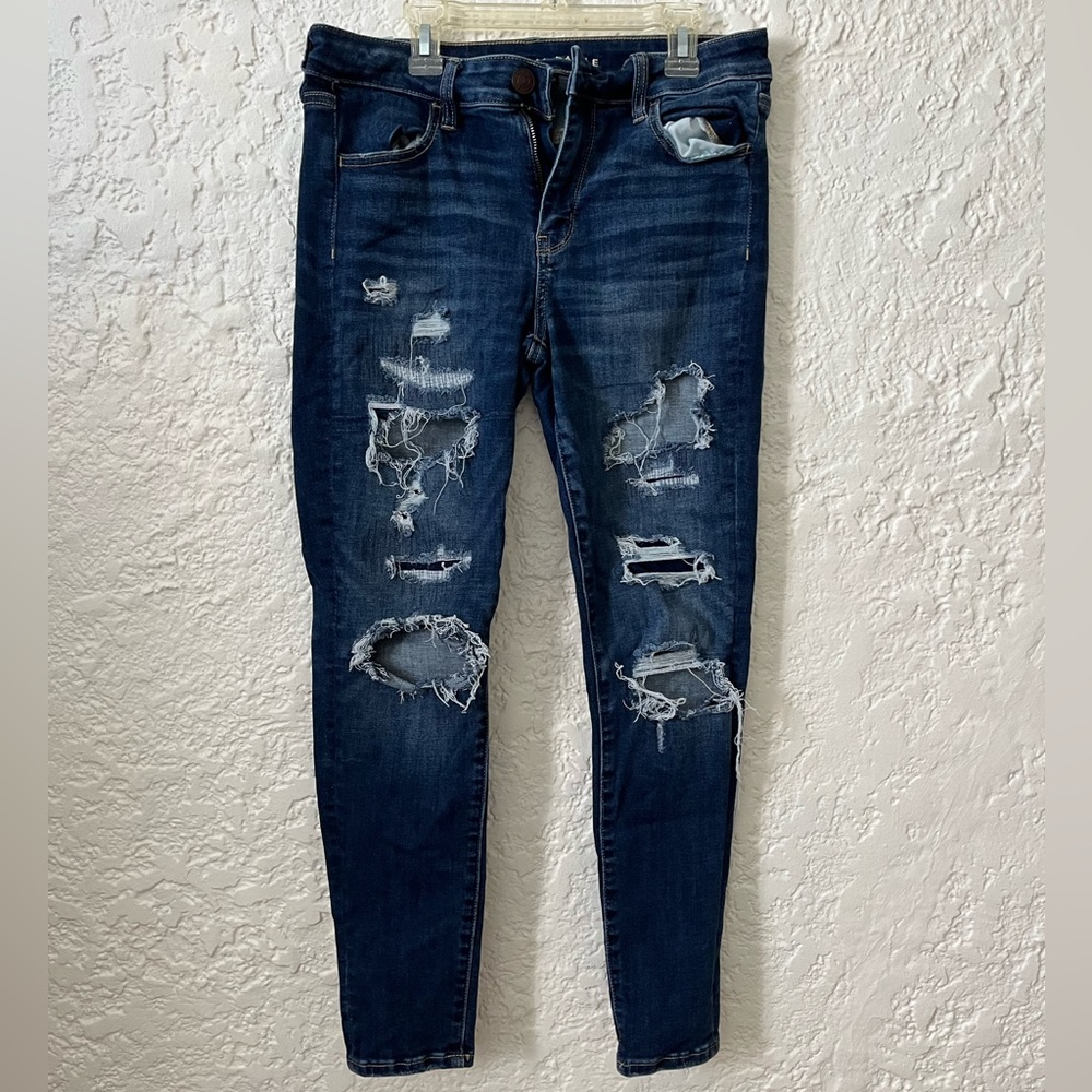 AMERICAN EAGLE Girls Ripped Skinny Jeans